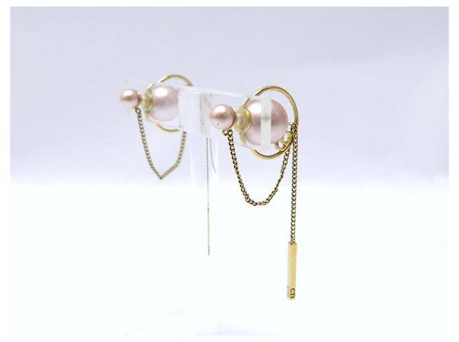 NUOVI ORECCHINI DIOR TRIBALES METALLO DORATO PERLE PENDENTI D'oro - vista 2