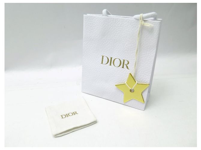 NEUER EINZELNER DIOR CD OHRRING PERLE STRASS GOLDFARBENES METALL Golden - Ansicht 10
