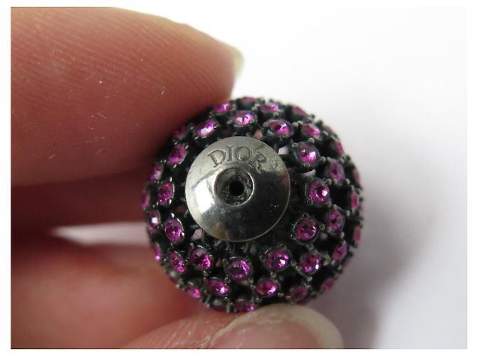NUOVI ORECCHINI DIOR TRIBALES PERLA E STRASS VIOLET PEARL Porpora - vista 5