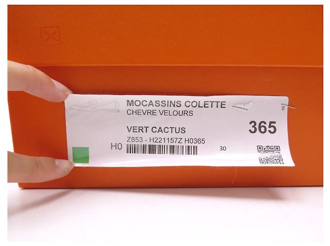Hermès SCARPE HERMES MOCASSINI COLETTE H221157Z 36.5 CAPRA VELLUTO VERDE - vista 12