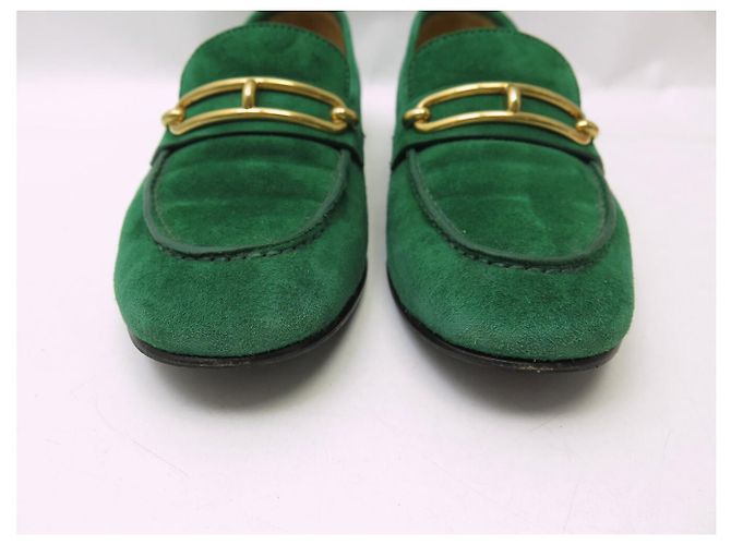 Hermès SCARPE HERMES MOCASSINI COLETTE H221157Z 36.5 CAPRA VELLUTO VERDE - vista 4