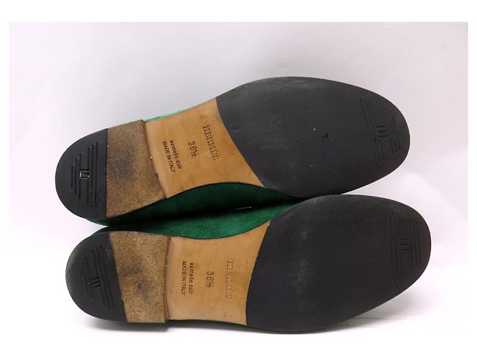 Hermès SCARPE HERMES MOCASSINI COLETTE H221157Z 36.5 CAPRA VELLUTO VERDE - vista 7