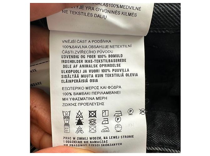 Jeans a gamba dritta Prada in cotone nero - vista 12