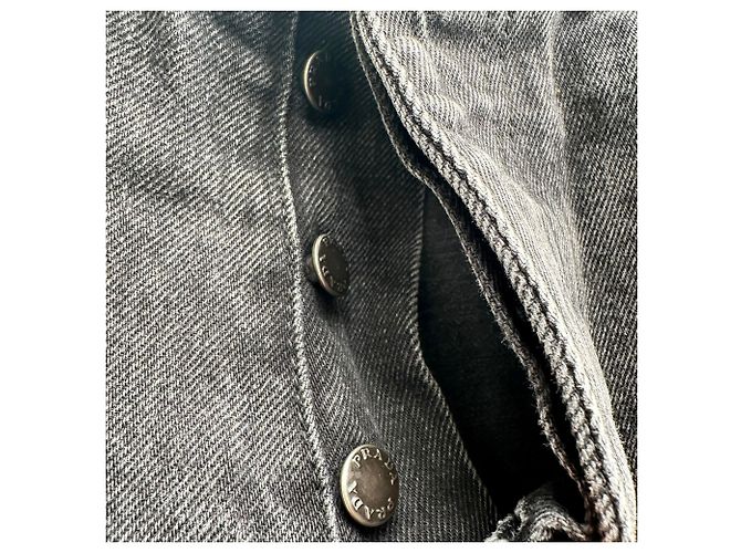 Jeans a gamba dritta Prada in cotone nero - vista 5