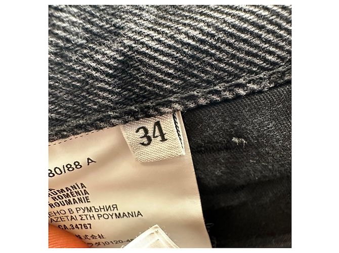 Jeans a gamba dritta Prada in cotone nero - vista 6