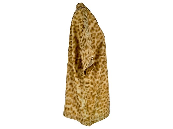 Polo Oversized Burberry con Stampa Animalier in Cotone Multicolor Multicolore - vista 2