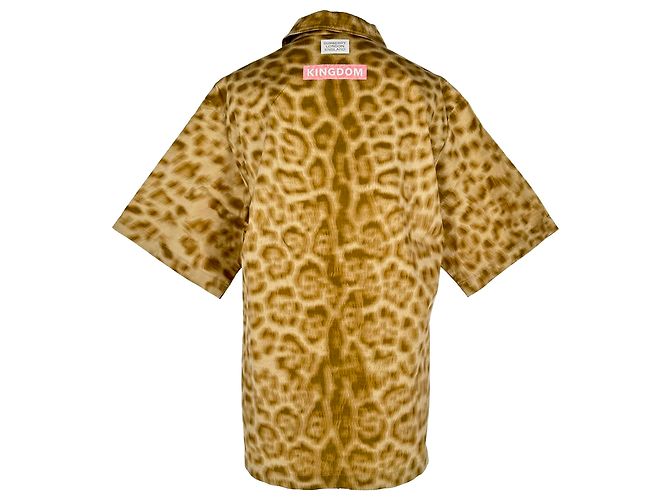 Polo Oversized Burberry con Stampa Animalier in Cotone Multicolor Multicolore - vista 3