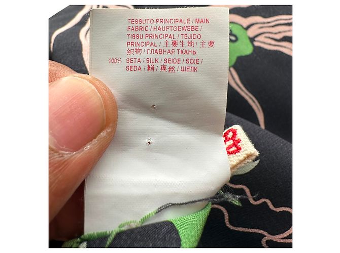 Marni Langarmbluse mit abstraktem Print aus mehrfarbiger Seide Mehrfarben - Ansicht 10