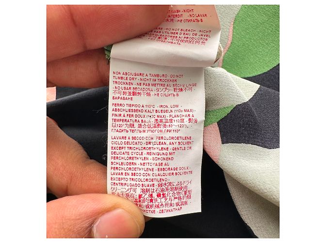 Marni Langarmbluse mit abstraktem Print aus mehrfarbiger Seide Mehrfarben - Ansicht 9