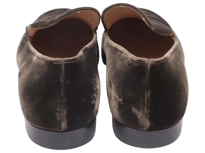Mocassini Slip-On Gianvito Rossi in velluto olive Verde Verde oliva - vista 5
