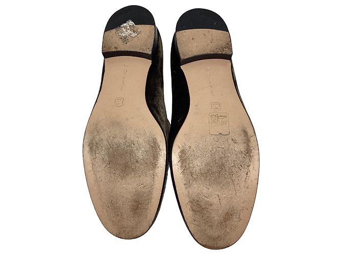 Mocassini Slip-On Gianvito Rossi in velluto olive Verde Verde oliva - vista 7