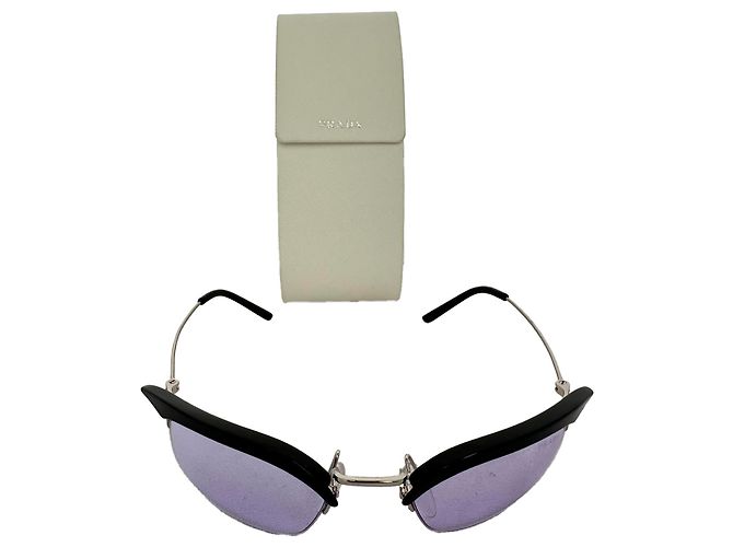 Occhiali da sole Prada Cat-Eye in metallo viola Porpora - vista 14