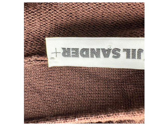 Cardigan largo con botones Jil Sander en lana marrón Castaño - vista 3