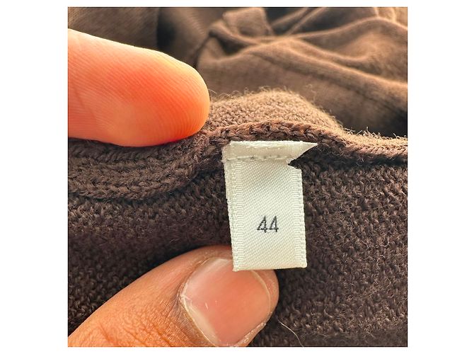 Cardigan largo con botones Jil Sander en lana marrón Castaño - vista 5