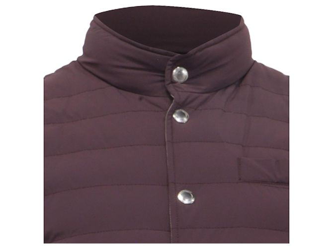 Brunello Cucinelli Steppweste aus braunem Polyamid - Ansicht 2