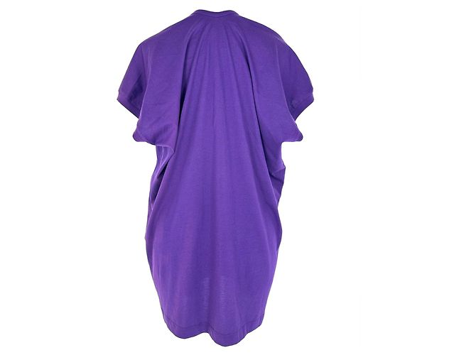 Dries Van Noten V-Ausschnitt-Bluse aus lila Baumwolle - Ansicht 3