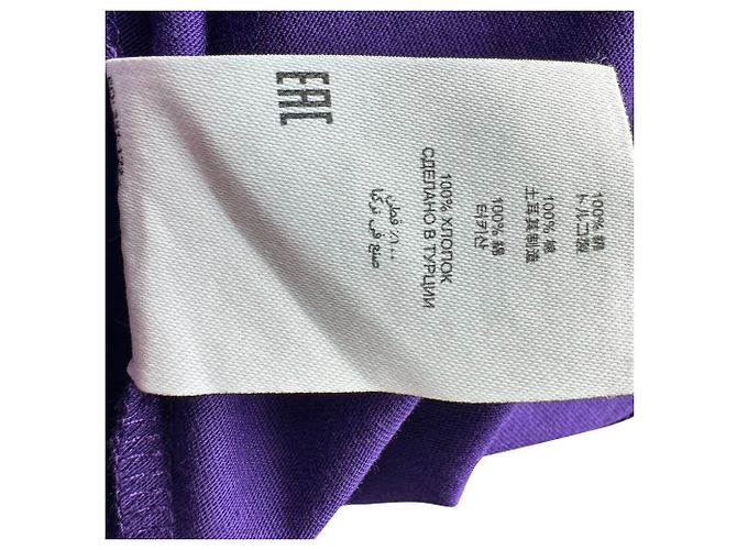 Dries Van Noten V-Ausschnitt-Bluse aus lila Baumwolle - Ansicht 6