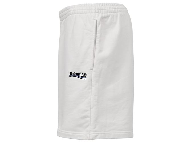 Everyday Short Jogger Balenciaga en coton blanc Écru - vue 2