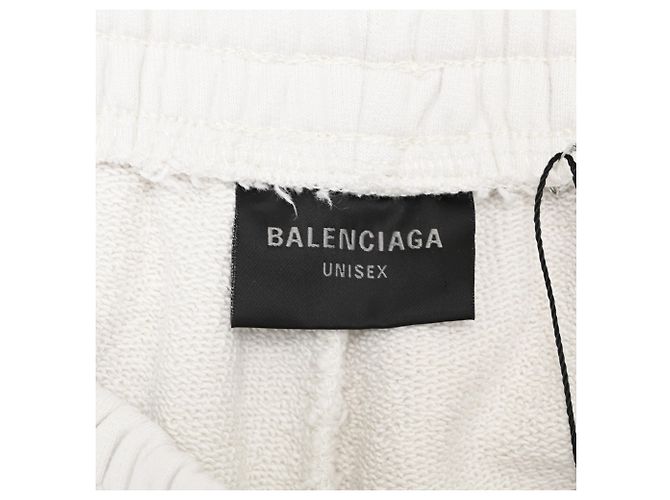 Everyday Short Jogger Balenciaga en coton blanc Écru - vue 4