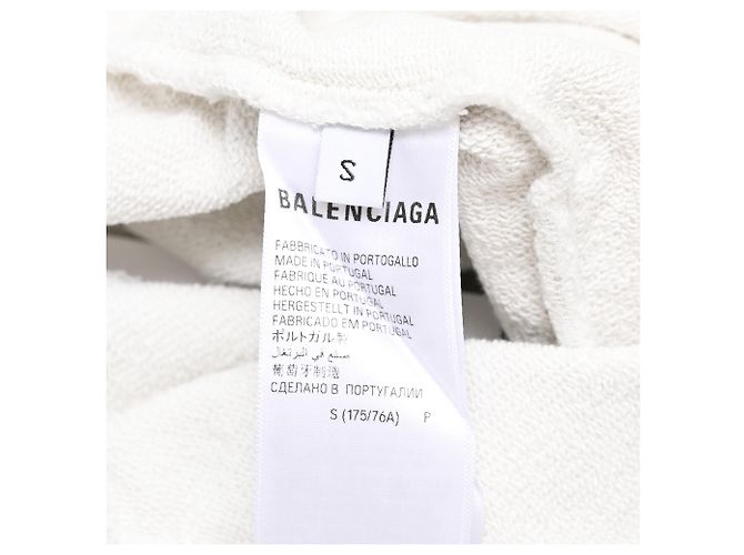 Everyday Short Jogger Balenciaga en coton blanc Écru - vue 5