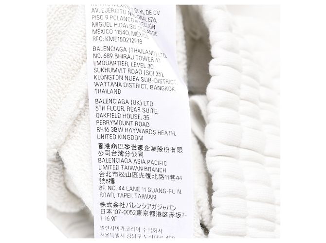 Everyday Short Jogger Balenciaga en coton blanc Écru - vue 6