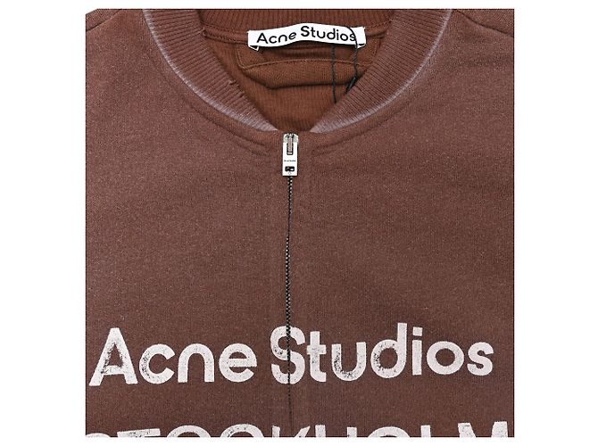 Bomber Acne Studios con estampado gráfico en algodón naranja óxido - vista 5