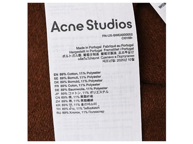 Bomber Acne Studios con estampado gráfico en algodón naranja óxido - vista 6