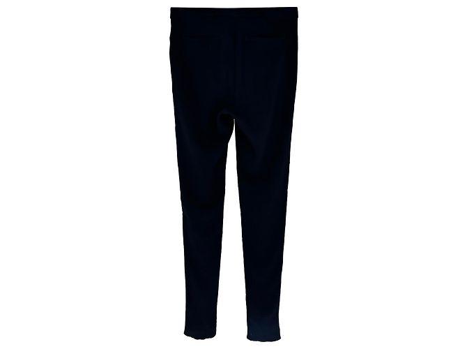 Giorgio Armani gerippte Strickhose aus schwarzer Wolle - Ansicht 2