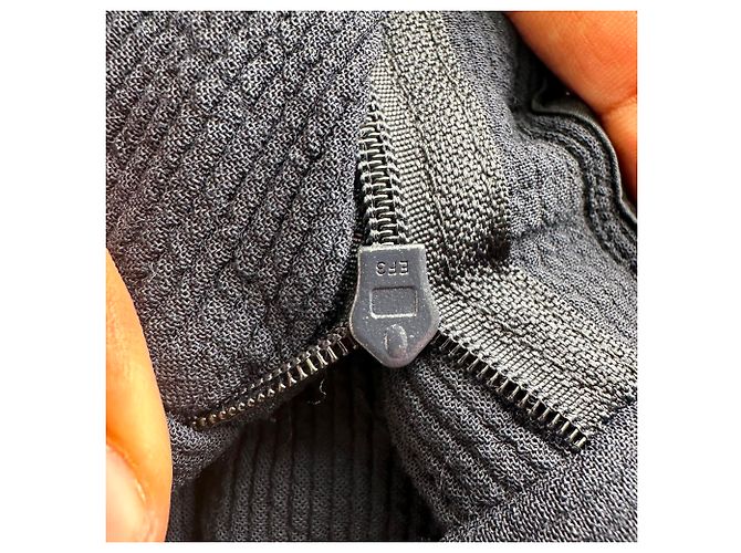 Giorgio Armani gerippte Strickhose aus schwarzer Wolle - Ansicht 5