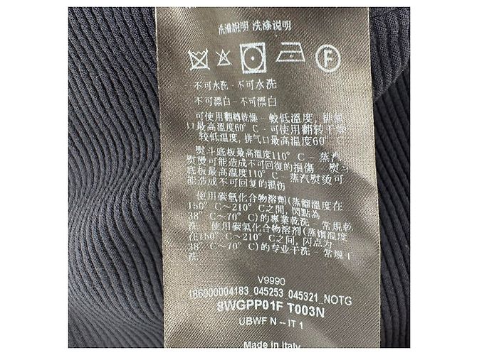 Giorgio Armani gerippte Strickhose aus schwarzer Wolle - Ansicht 7