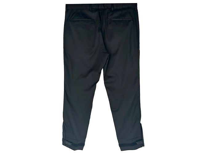 Prada Straight-Leg Trousers in Black Polyamide - view 2