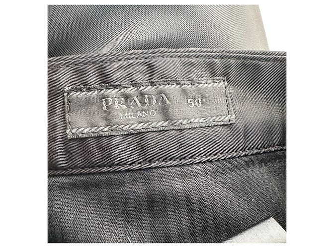 Prada Straight-Leg Trousers in Black Polyamide - view 3