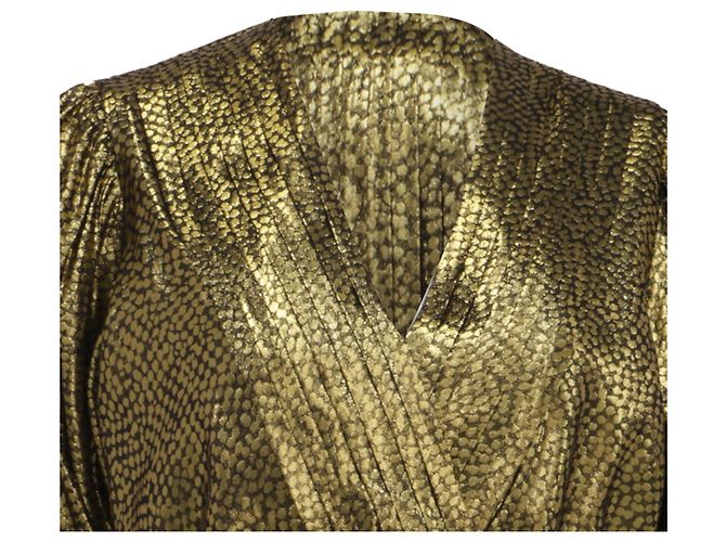 Joie Nadeen Bluse aus metallicgoldem Polyester Golden - Ansicht 2