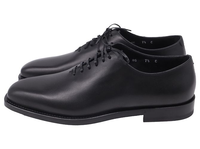 Salvatore Ferragamo Lace-Up Oxford Shoes in Black Leather - view 4
