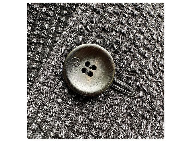 Blazer à boutonnage simple Giorgio Armani en laine noire - vue 4