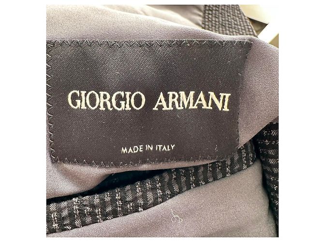 Blazer à boutonnage simple Giorgio Armani en laine noire - vue 5