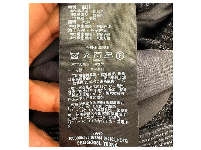 Blazer à boutonnage simple Giorgio Armani en laine noire - vue 6