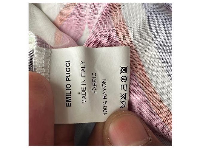 Vestido curto estampado com gola halter Emilio Pucci em rayon multicolorido Multicor - vista 5