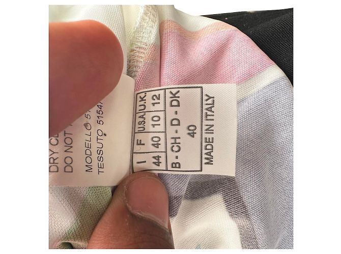 Vestido curto estampado com gola halter Emilio Pucci em rayon multicolorido Multicor - vista 7