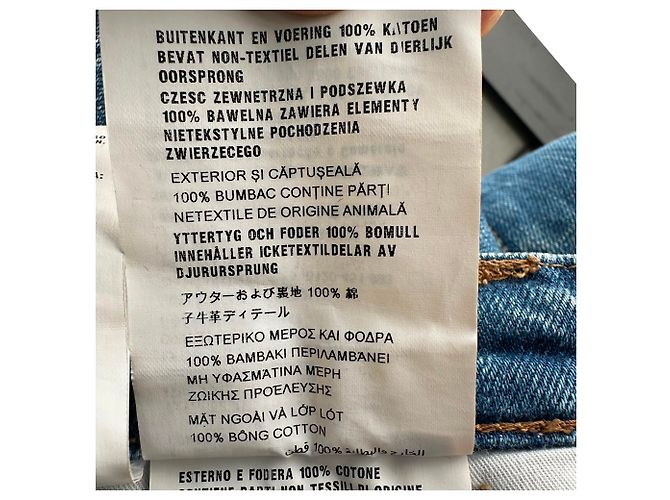 Jeans a gamba dritta Prada in cotone blu - vista 12