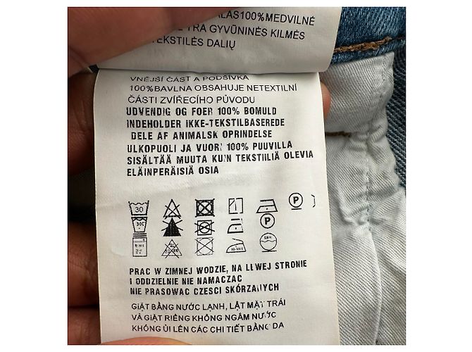 Jeans a gamba dritta Prada in cotone blu - vista 14