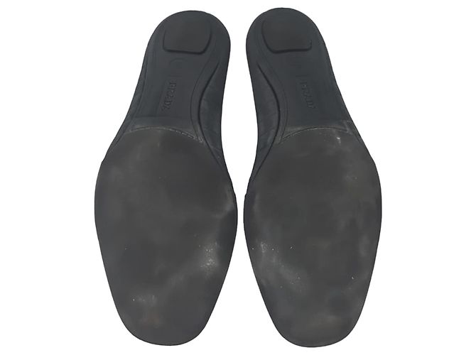 Prada Toblach Leather Chukka Boots in Black Leather - view 11