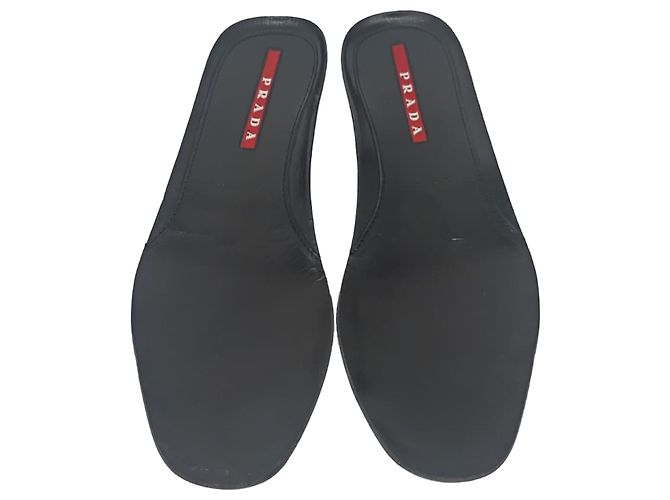 Prada Toblach Leather Chukka Boots in Black Leather - view 12