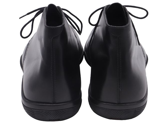 Prada Toblach Leather Chukka Boots in Black Leather - view 5