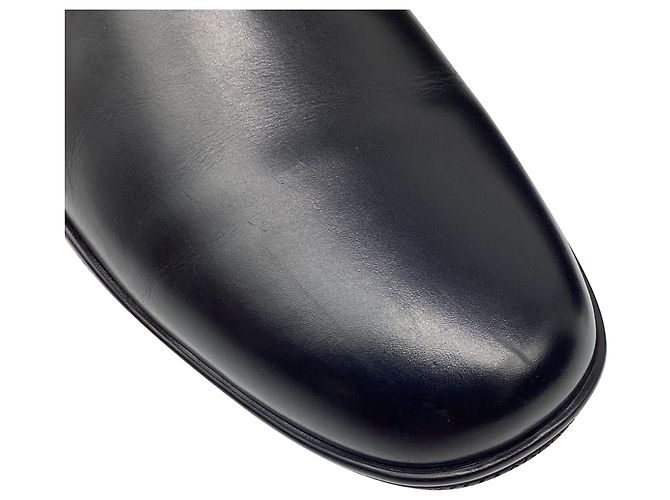 Prada Toblach Leather Chukka Boots in Black Leather - view 8