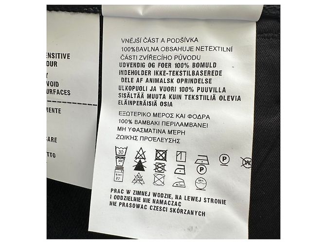 Jeans a gamba dritta in cotone nero con placca logo Prada - vista 13