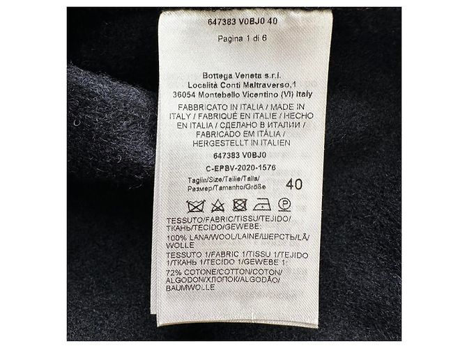 Sovracamicia Bottega Veneta in lana nera Nero - vista 7