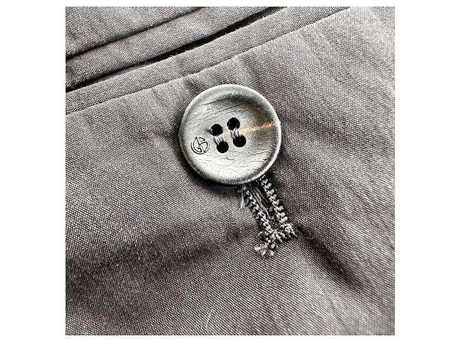 Pantaloni a gamba dritta Giorgio Armani in cotone nero - vista 4