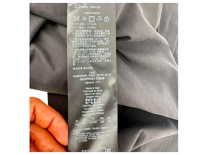 Pantaloni a gamba dritta Giorgio Armani in cotone nero - vista 9