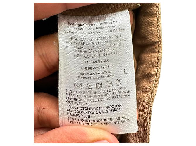 Sovracamicia Bottega Veneta in cotone marrone - vista 7